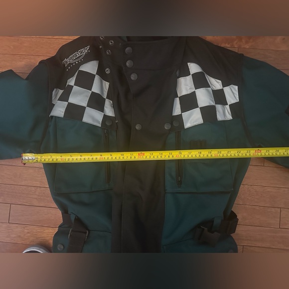 Triumph Motorcycle Jacket – Size Large – Reflective Checkerboard Design - Picture 12 of 12